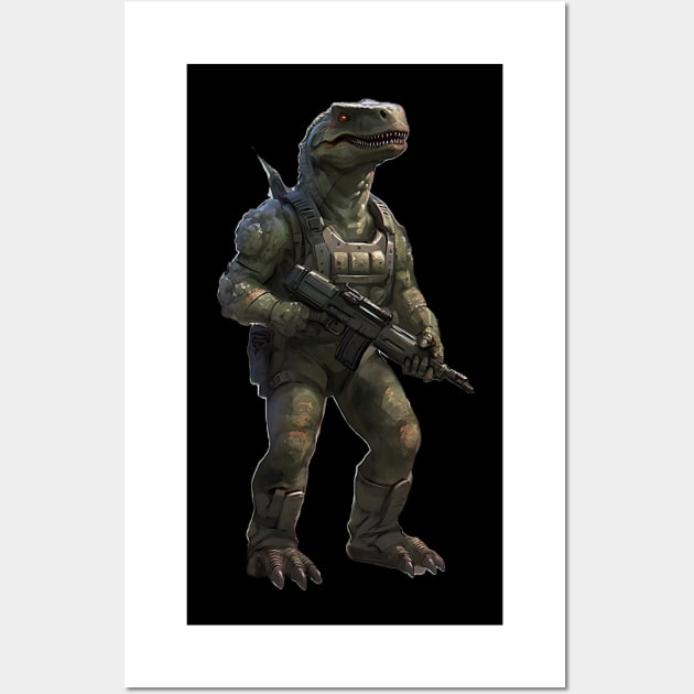 Dino Solider Elite Wall Art by DavisDesigns79